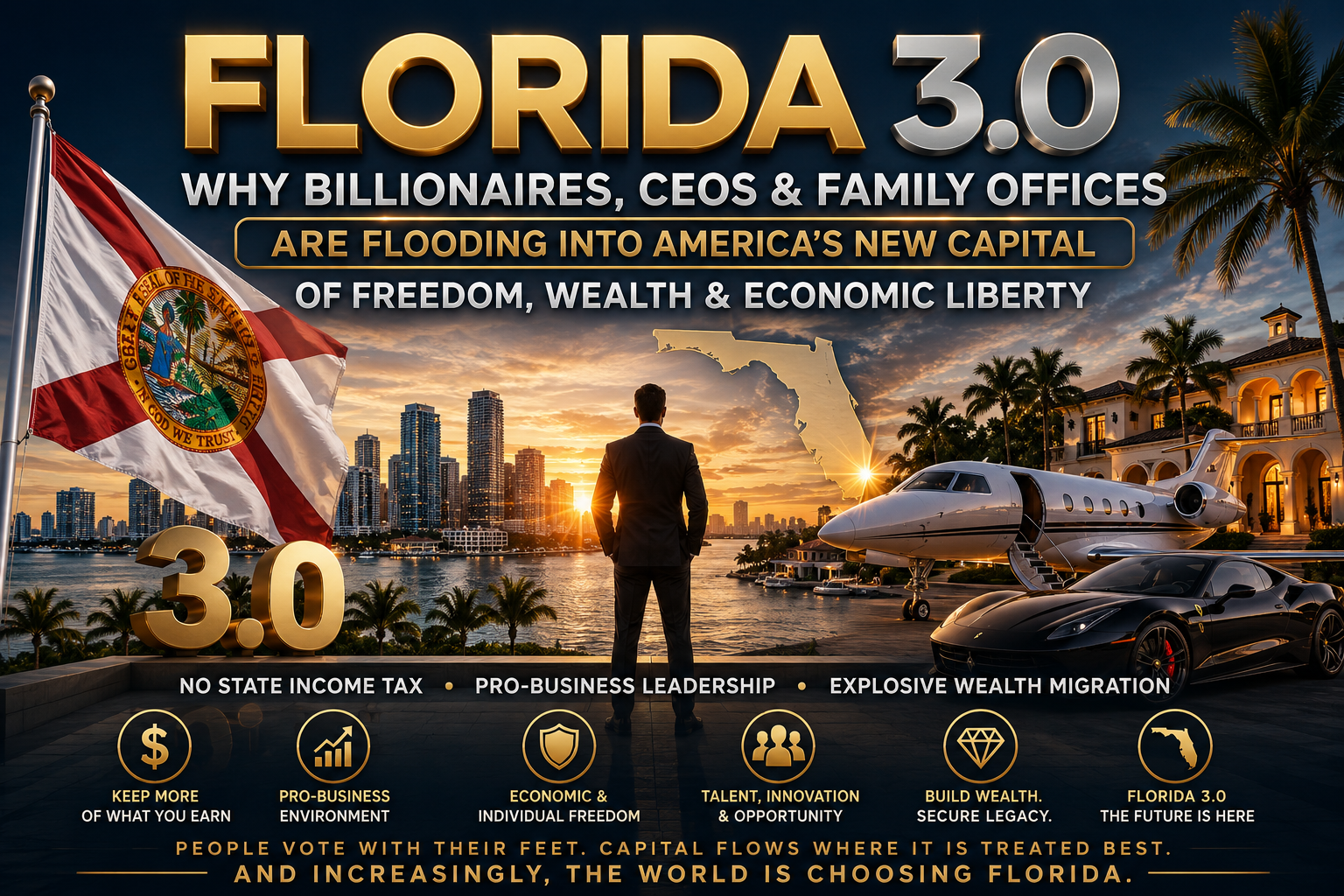 Florida captured $36 billion in net adjusted gross income in a single year.
