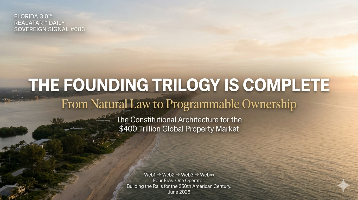 The Founding Trilogy Is Complete — Sovereign Signal Issue 003