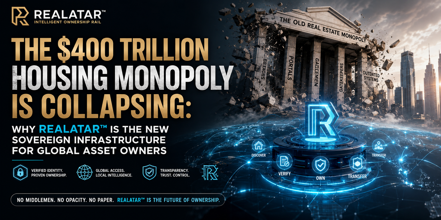The $400 Trillion Housing Monopoly Is Collapsing — REALATAR™ Sovereign Infrastructure for Global Asset Owners