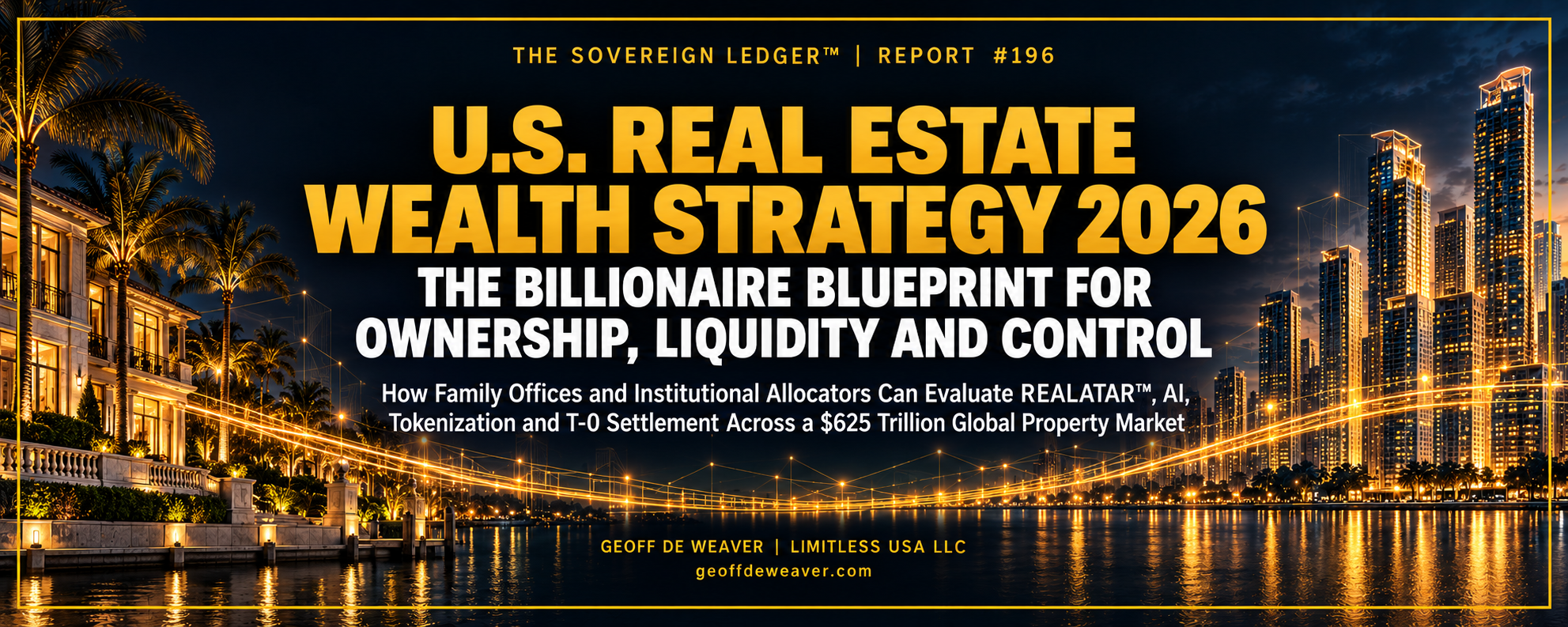 U.S. Real Estate Wealth Strategy 2026: The Billionaire Blueprint for Ownership, Liquidity and Control — The Sovereign Ledger Report 196
