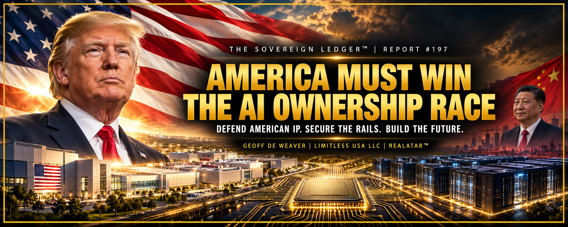 American flag and silicon power: The Sovereign Ledger Report #197, America Must Win the AI Ownership Race