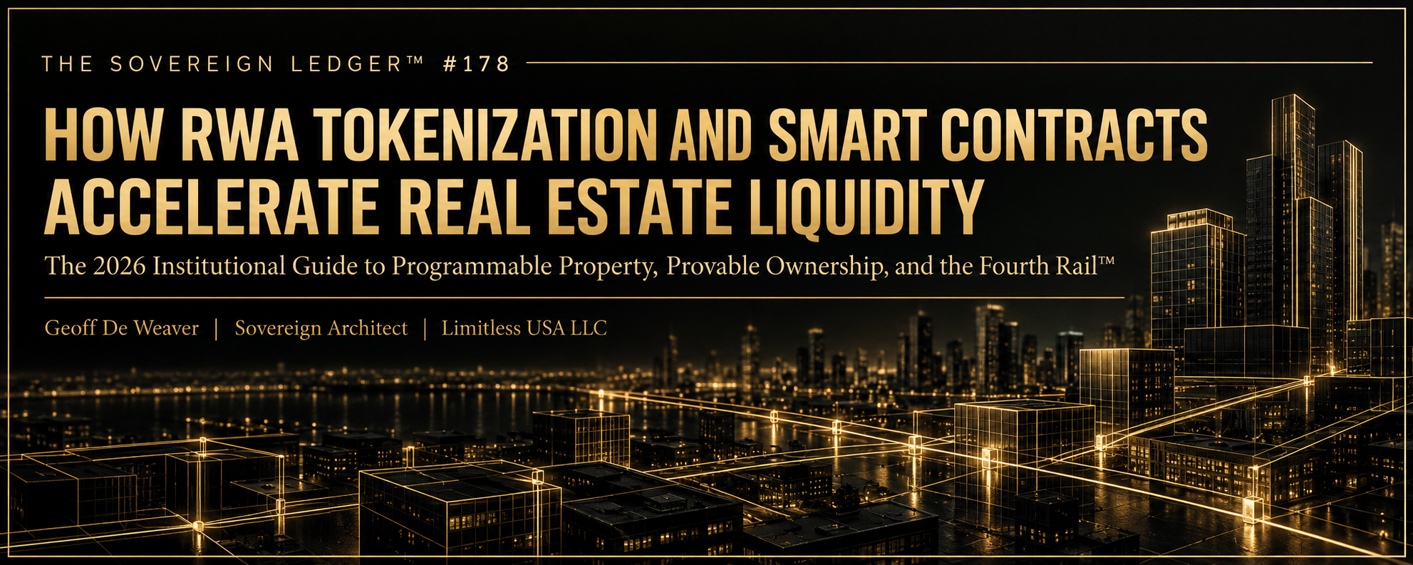 The Sovereign Ledger™ Entry #178 — How RWA Tokenization and Smart Contracts Accelerate Real Estate Liquidity, by Geoff De Weaver